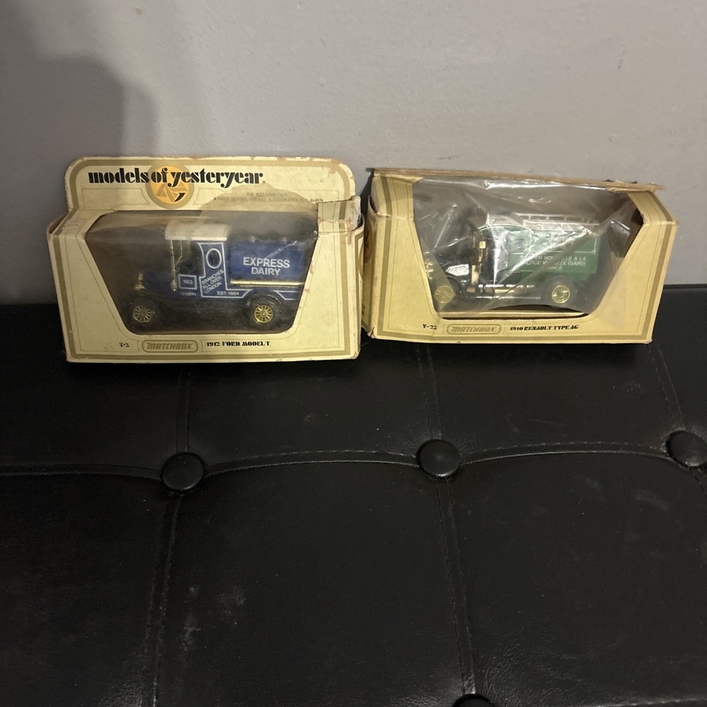 2 Matchbox Models of Yesteryear 1910 Renault Type AG 'Perrier" MIB Y-25 1912 For